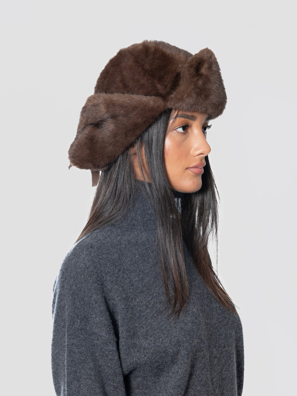 2026 New Arrival Cappello Colbacco in Ecopelliccia Marrone