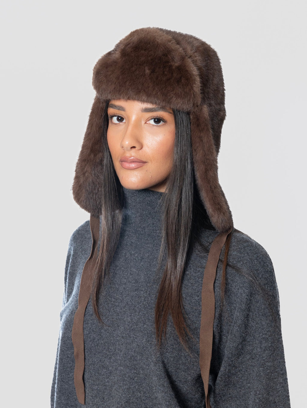 2026 New Arrival Cappello Colbacco in Ecopelliccia Marrone