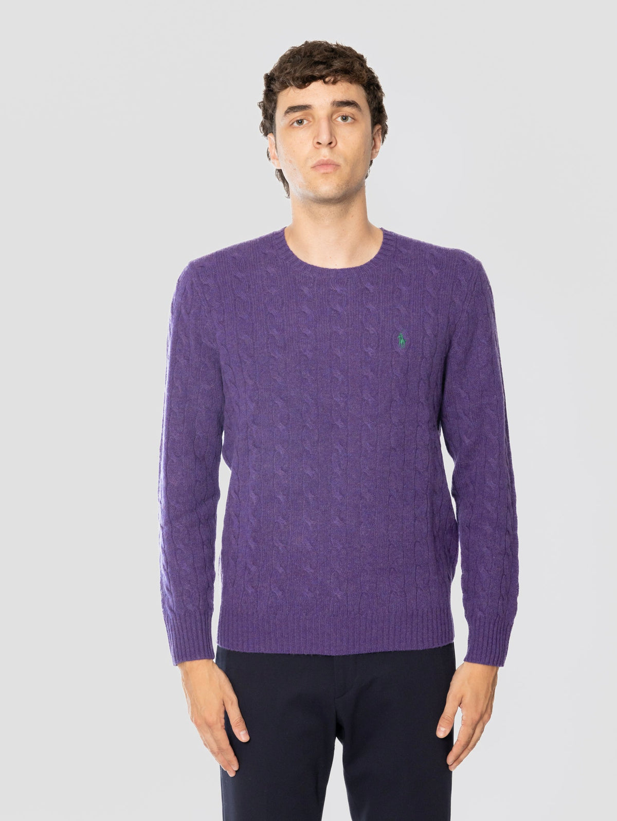 2026 New Arrival Maglia Girocollo in Misto Cashmere Viola