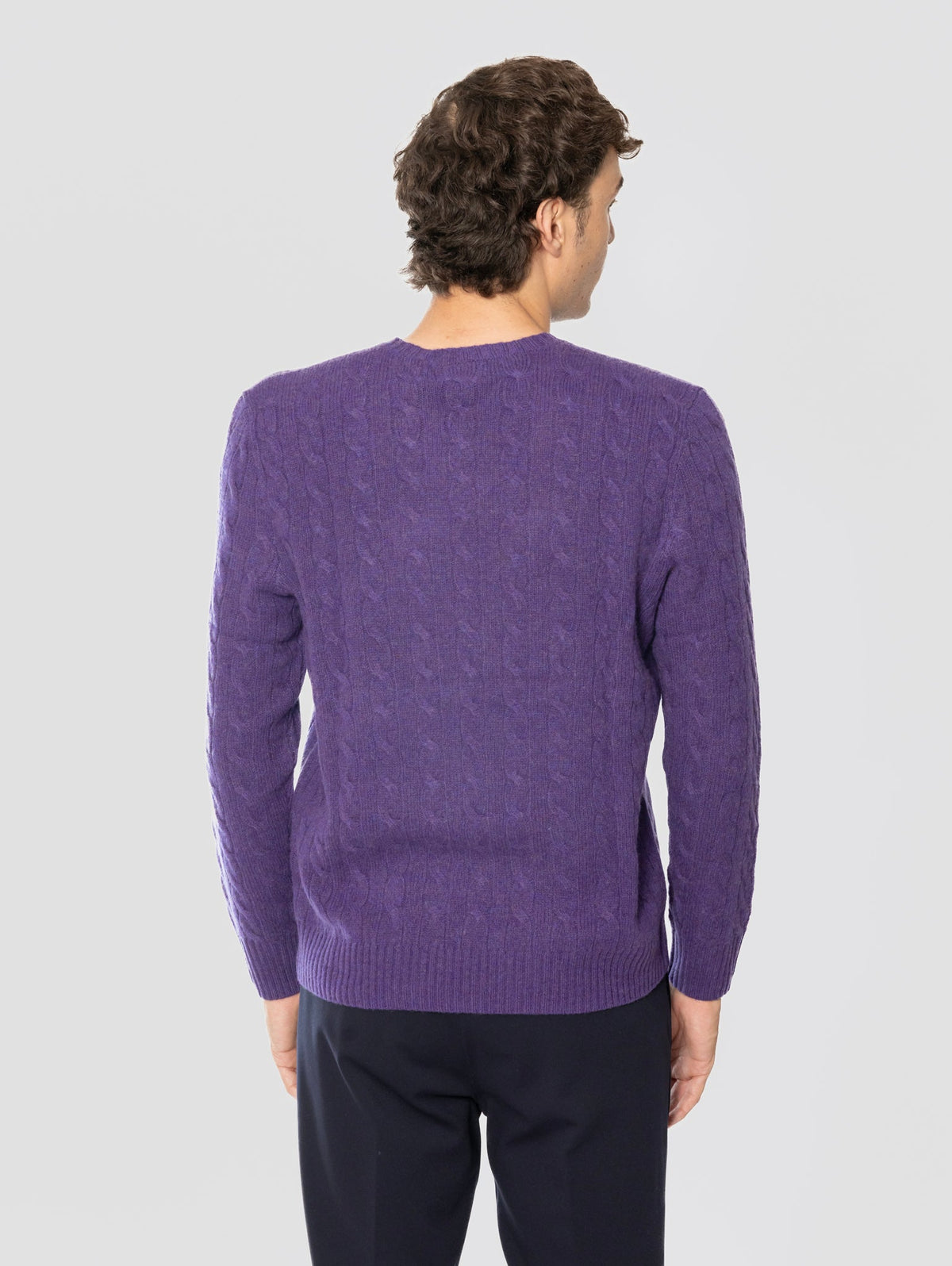 2026 New Arrival Maglia Girocollo in Misto Cashmere Viola