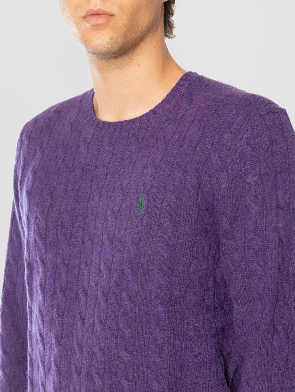 2026 New Arrival Maglia Girocollo in Misto Cashmere Viola