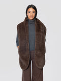 2026 New Arrival Stola in Ecopelliccia Marrone