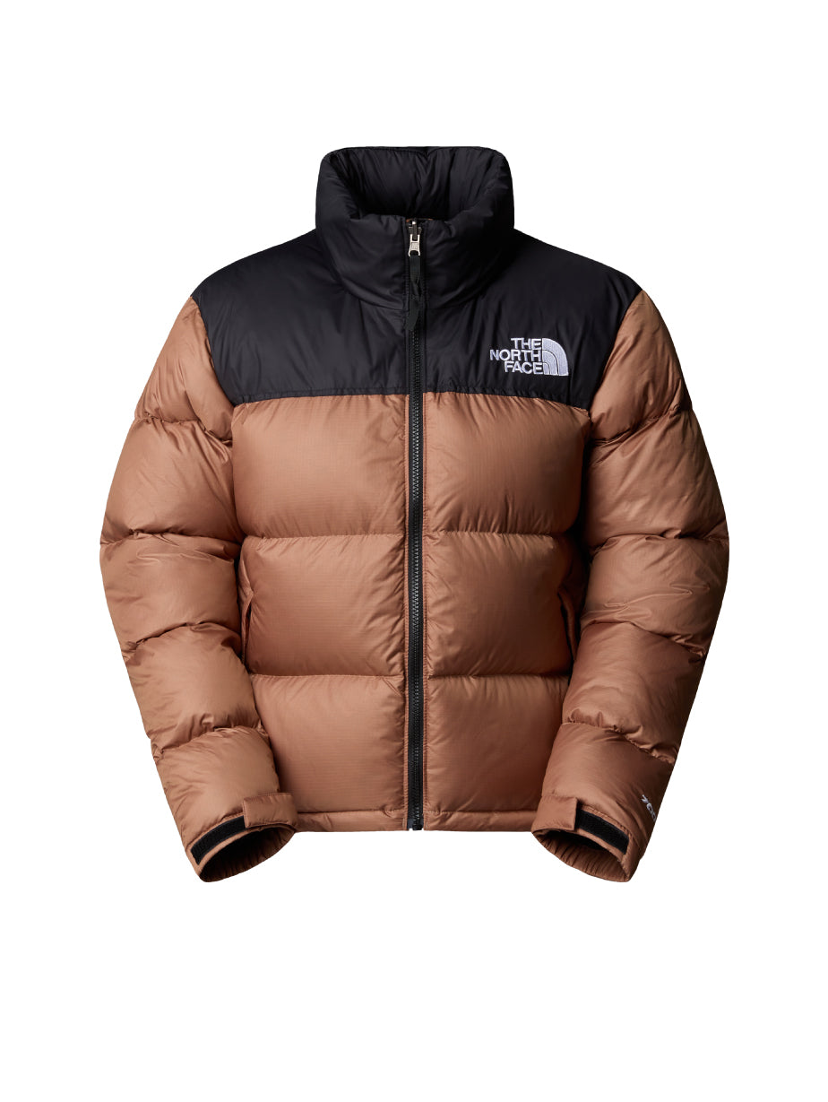 Giacca Retro Nuptse Squadrato da Donna Marrone