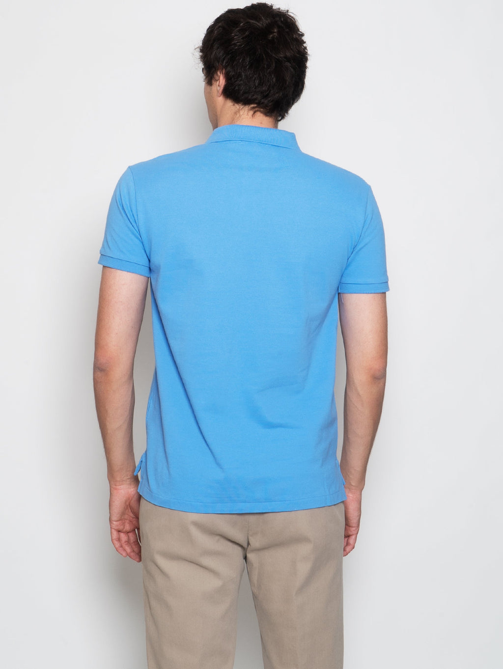 2026 New Arrival Polo in Piqué Slim Fit Celeste