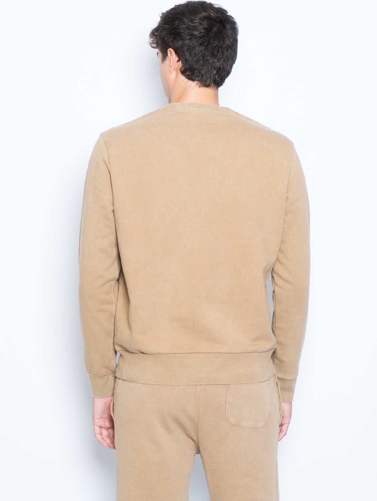 2026 New Arrival Felpa Girocollo in Cotone Loopback Cammello