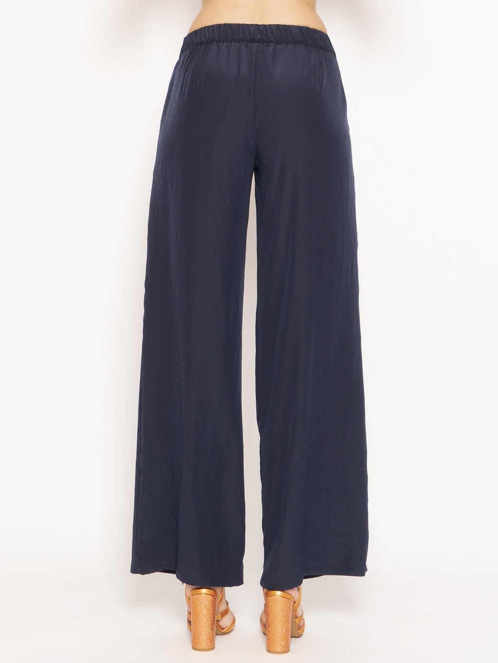 2026 New Arrival Pantalone in Raso di Poliestere Lavato Blu