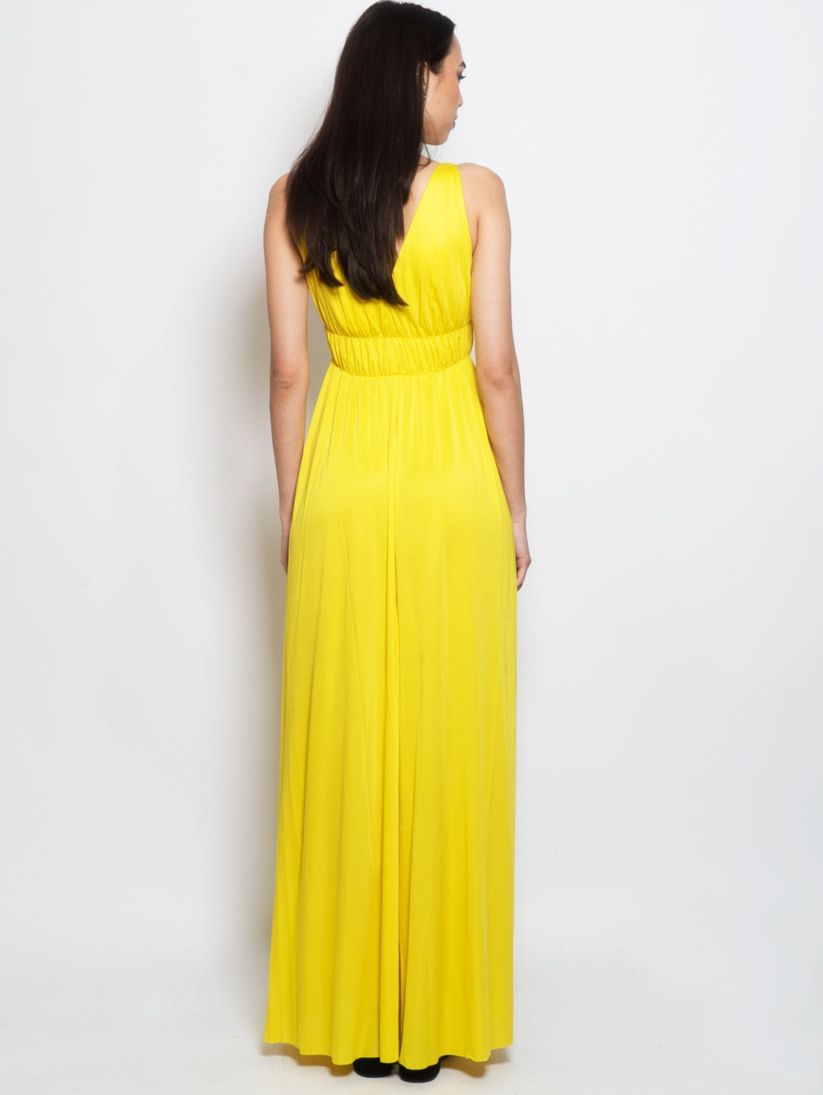 2026 New Arrival Abito Lungo Stile Impero Giallo