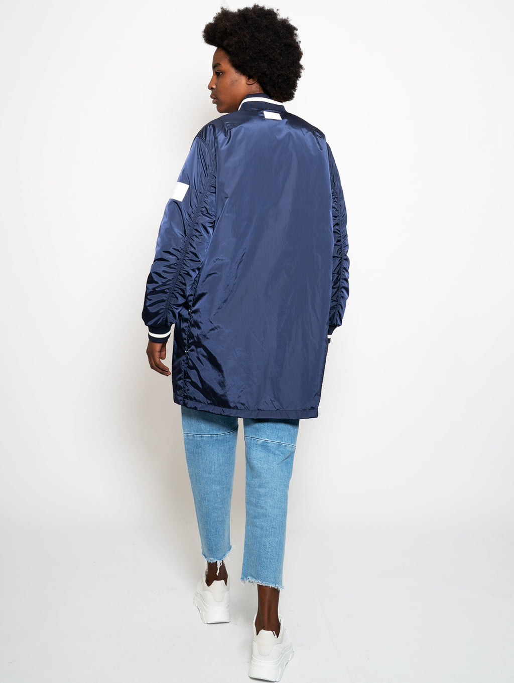 2026 New Arrival Bomber Lungo con Spacchi Blu