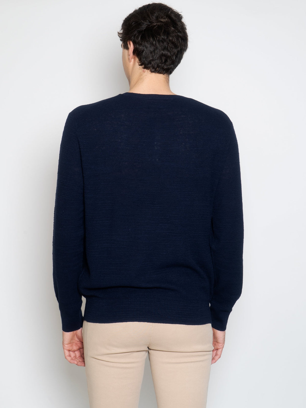2026 New Arrival Maglia in Lino e Cotone Blu