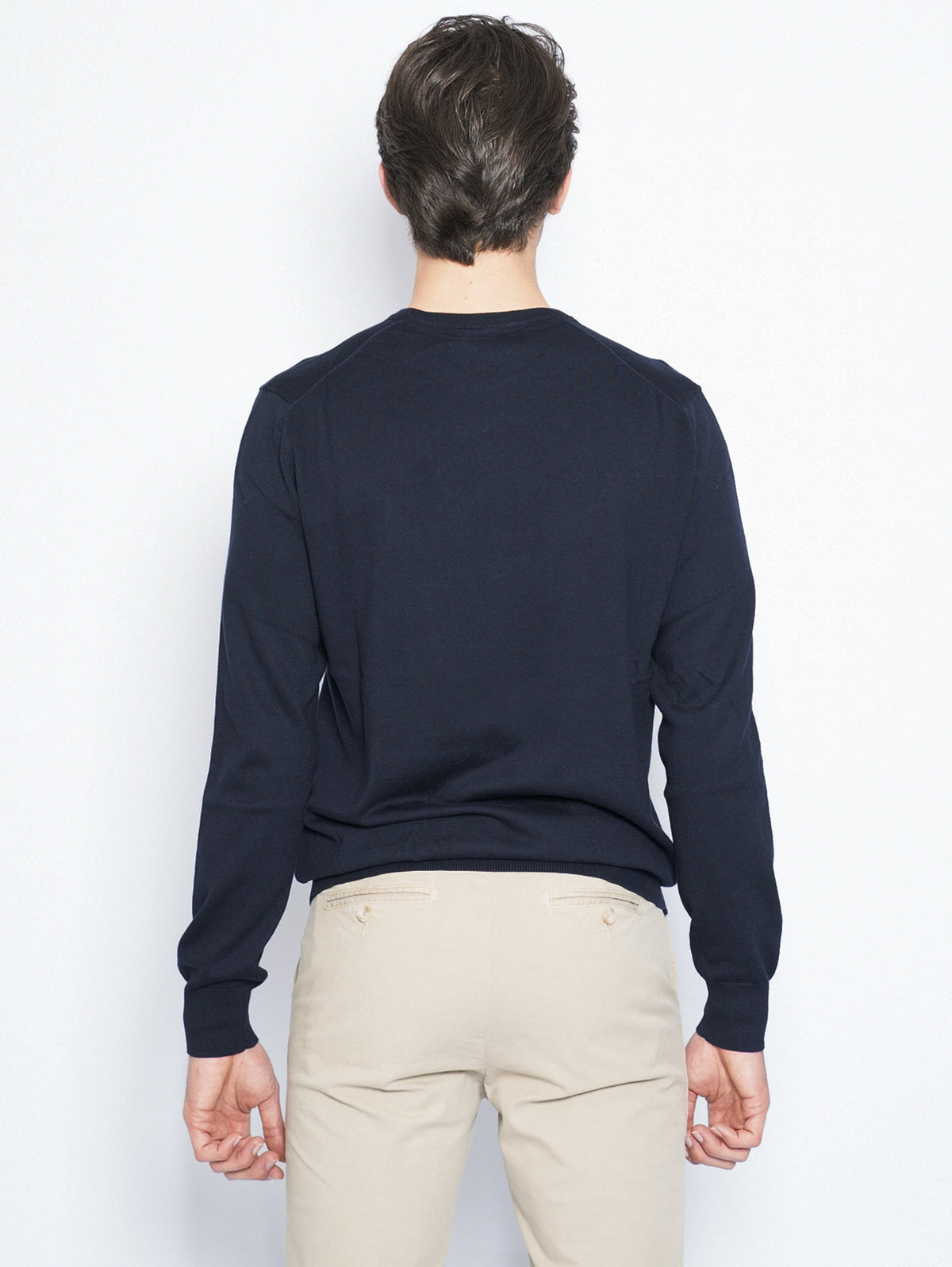 2026 New Arrival Maglia in cotone Slim-Fit Navy