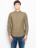 2026 New Arrival Camicia in Cotone Oxford Slim Fit Verde