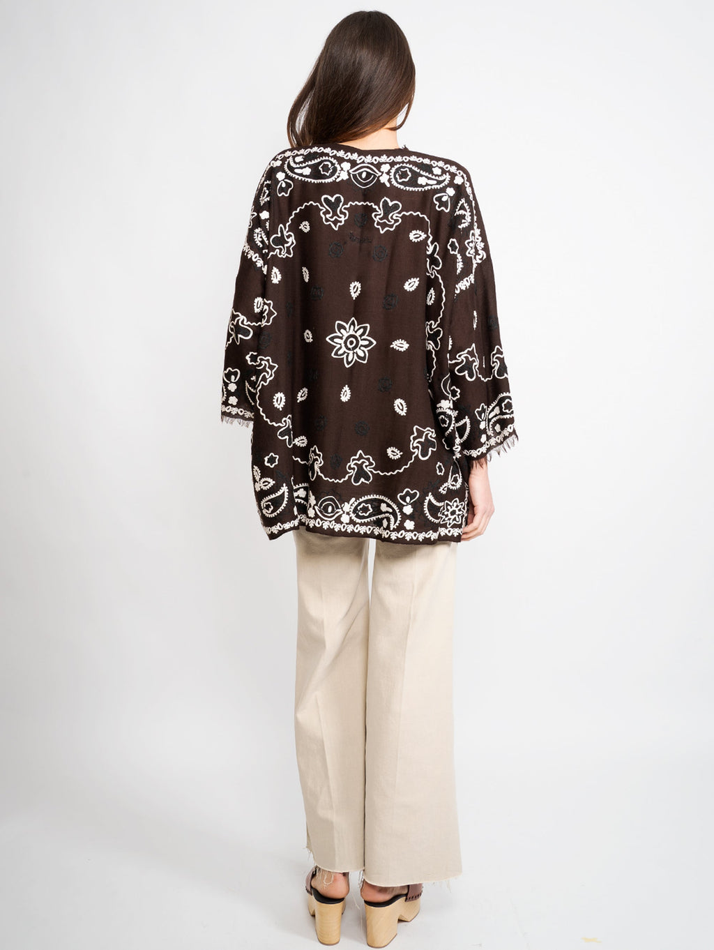 2026 New Arrival Cardigan Stampa Cashmere Marrone