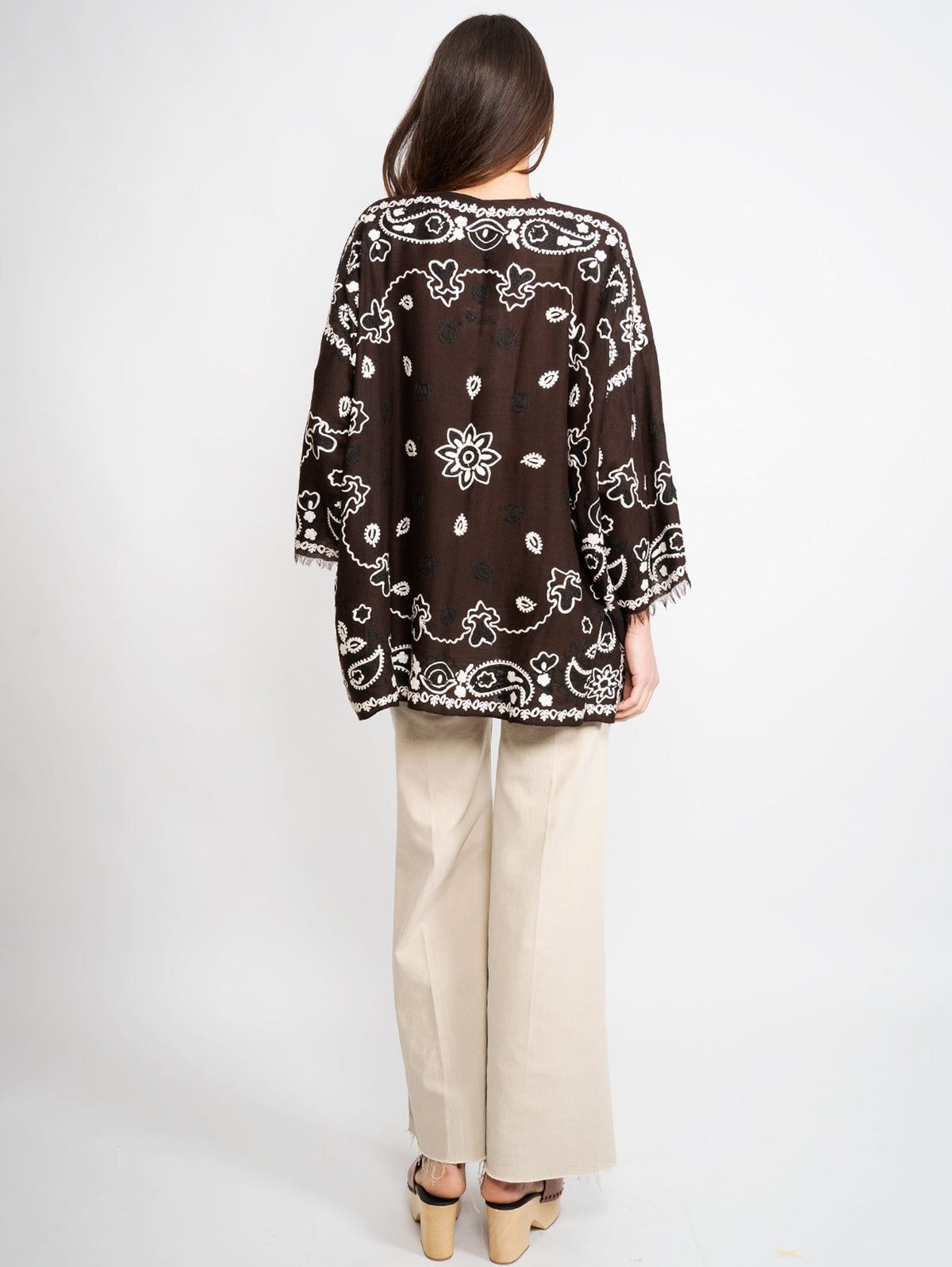 2026 New Arrival Cardigan Stampa Cashmere Marrone