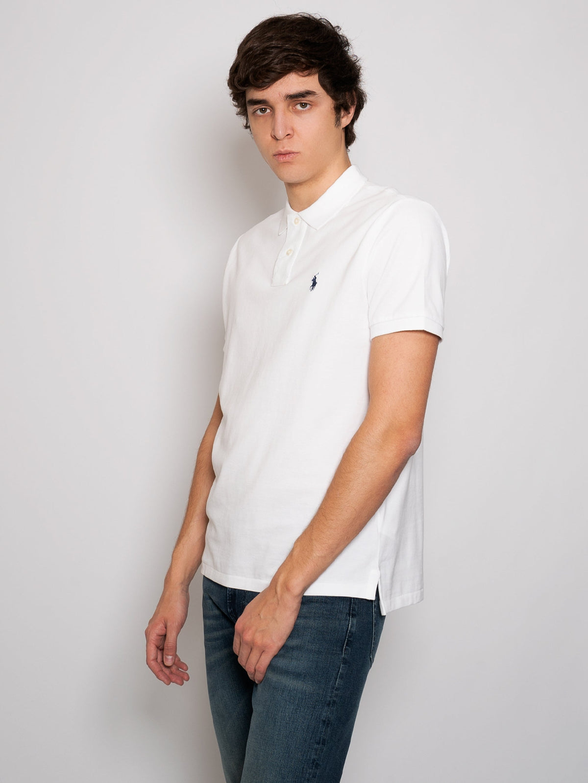 2026 New Arrival Polo in Cotone Custom Slim Fit Bianco