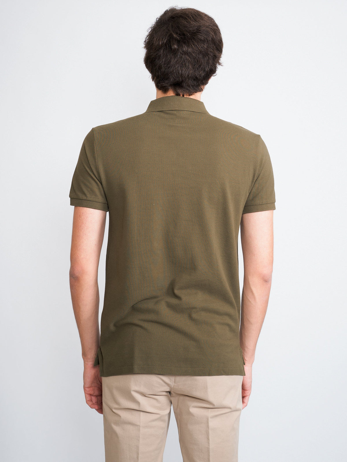 2026 New Arrival Polo in Piquet Slim Fit Verde Militare