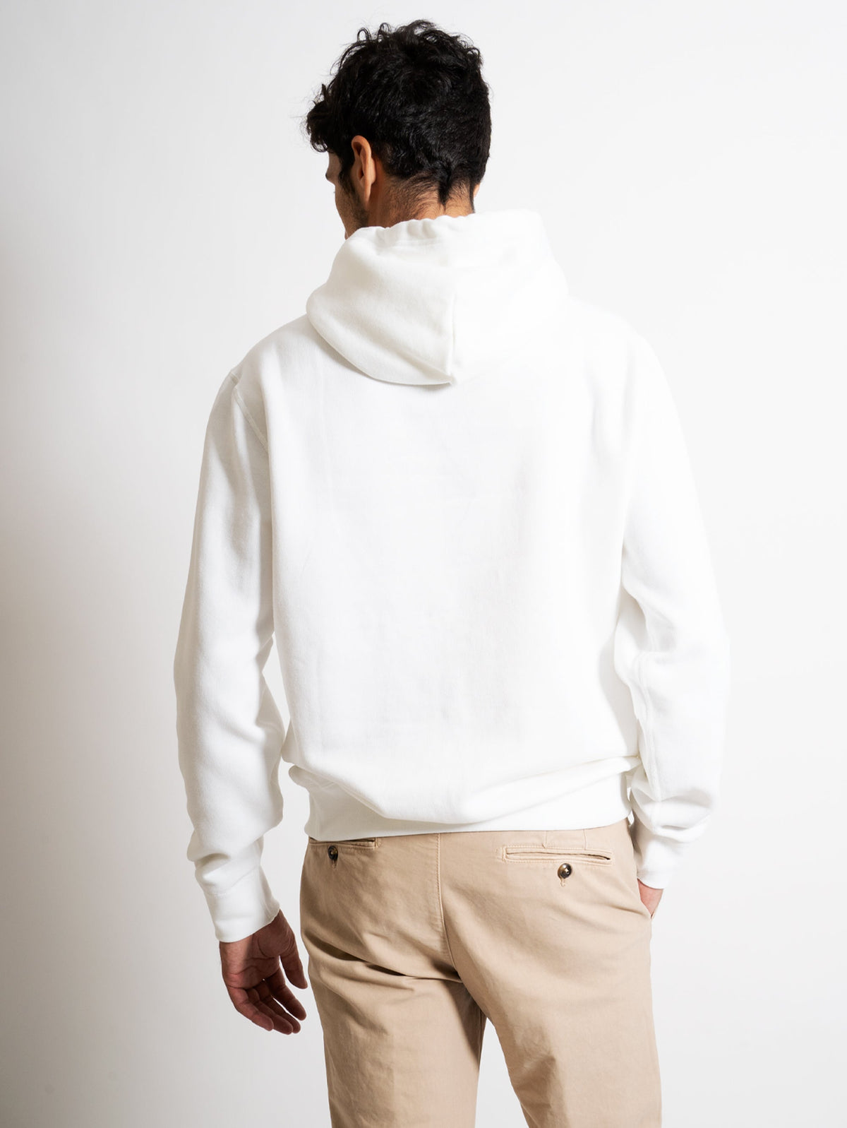 2026 New Arrival Felpa con Cappuccio Bianco