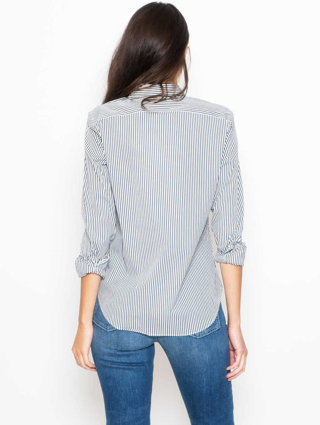 2026 New Arrival Camicia in Popeline a Righe Bianco/Nero