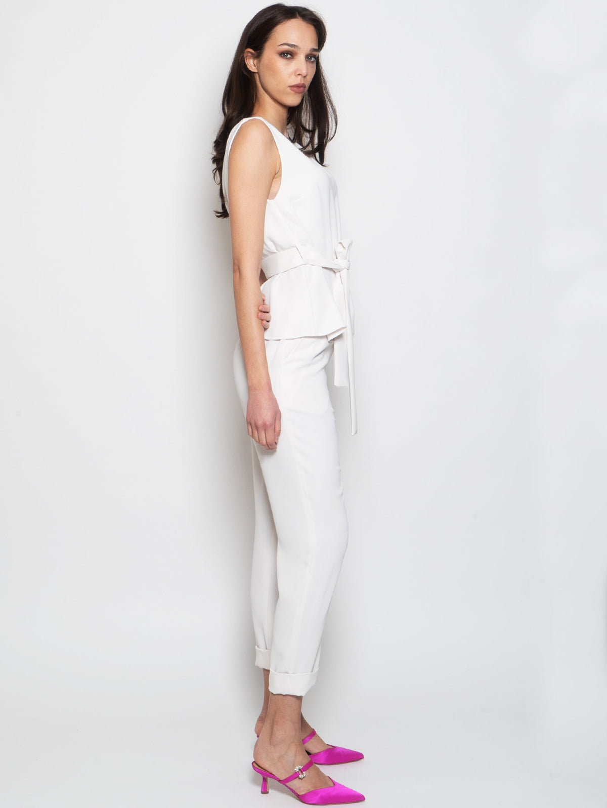 2026 New Arrival Pantaloni in Cady Panna