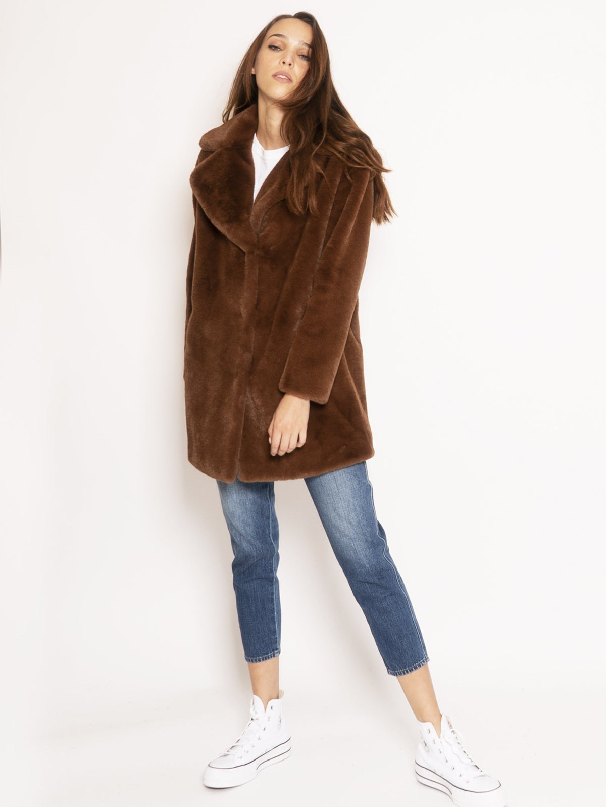 2026 New Arrival Cappotto in Ecofur - Marrone