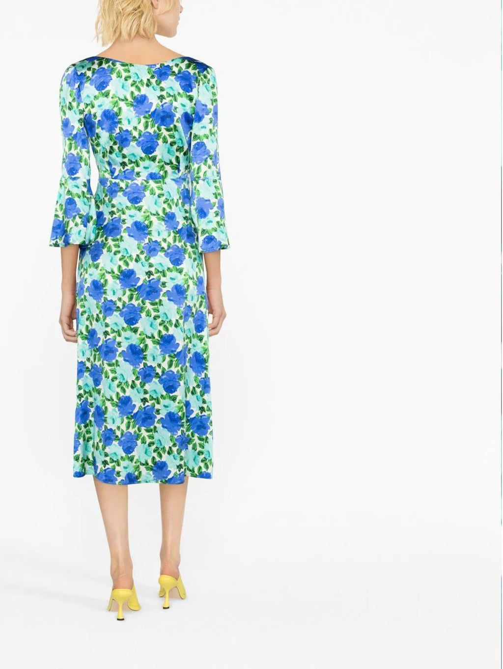 2026 New Arrival Abito Midi con Scollatura Reversibile Bluette/Verde