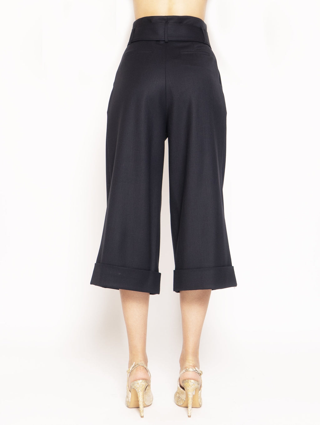 2026 New Arrival Pantalone Cropped con Fusciacca - Blu