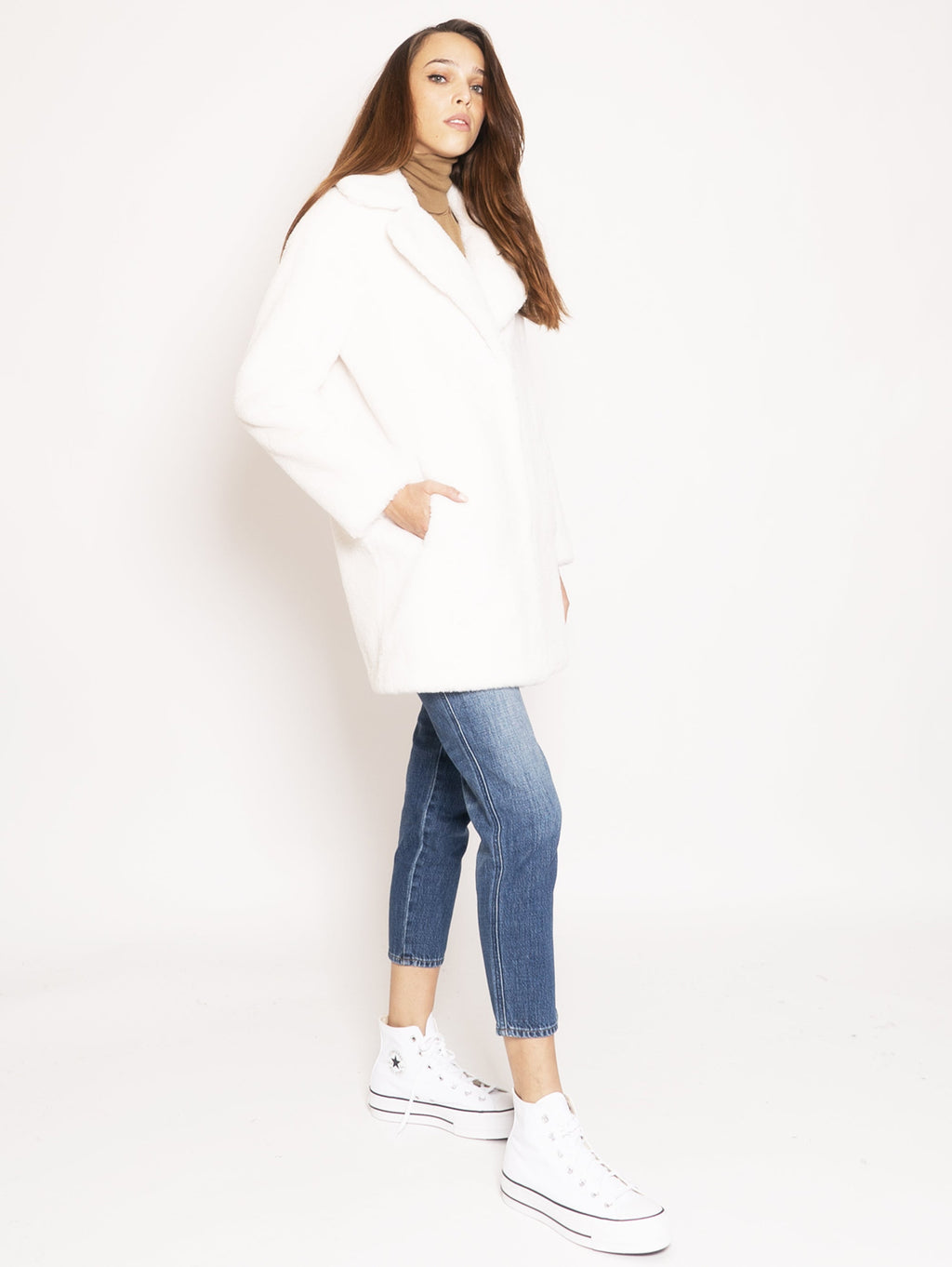 2026 New Arrival Cappotto in Ecofur - Bianco