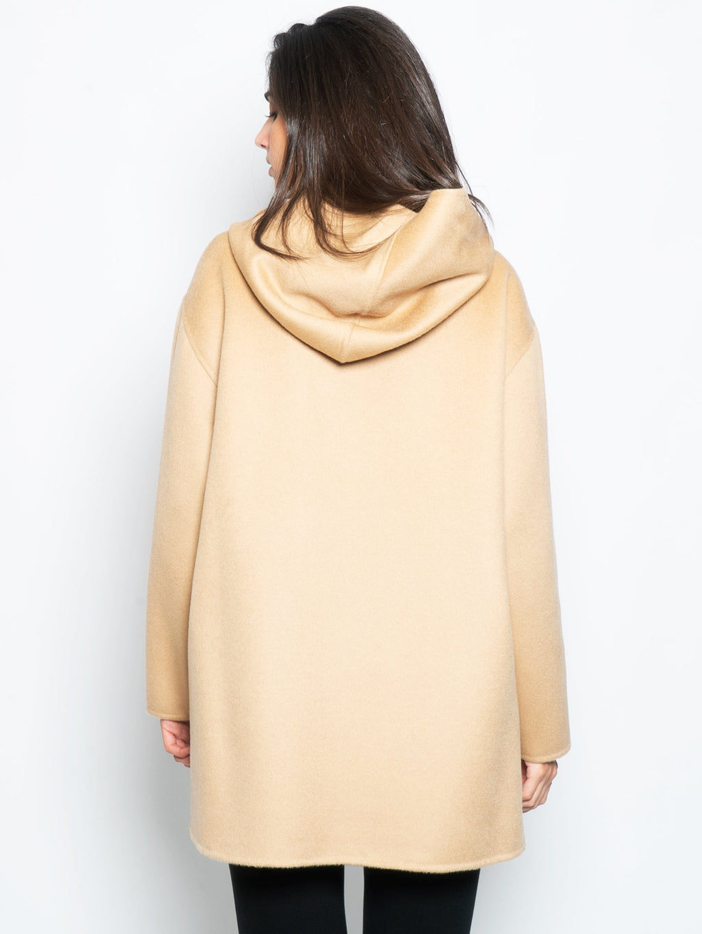 2026 New Arrival Cappotto con Zip in Panno di Lana Beige