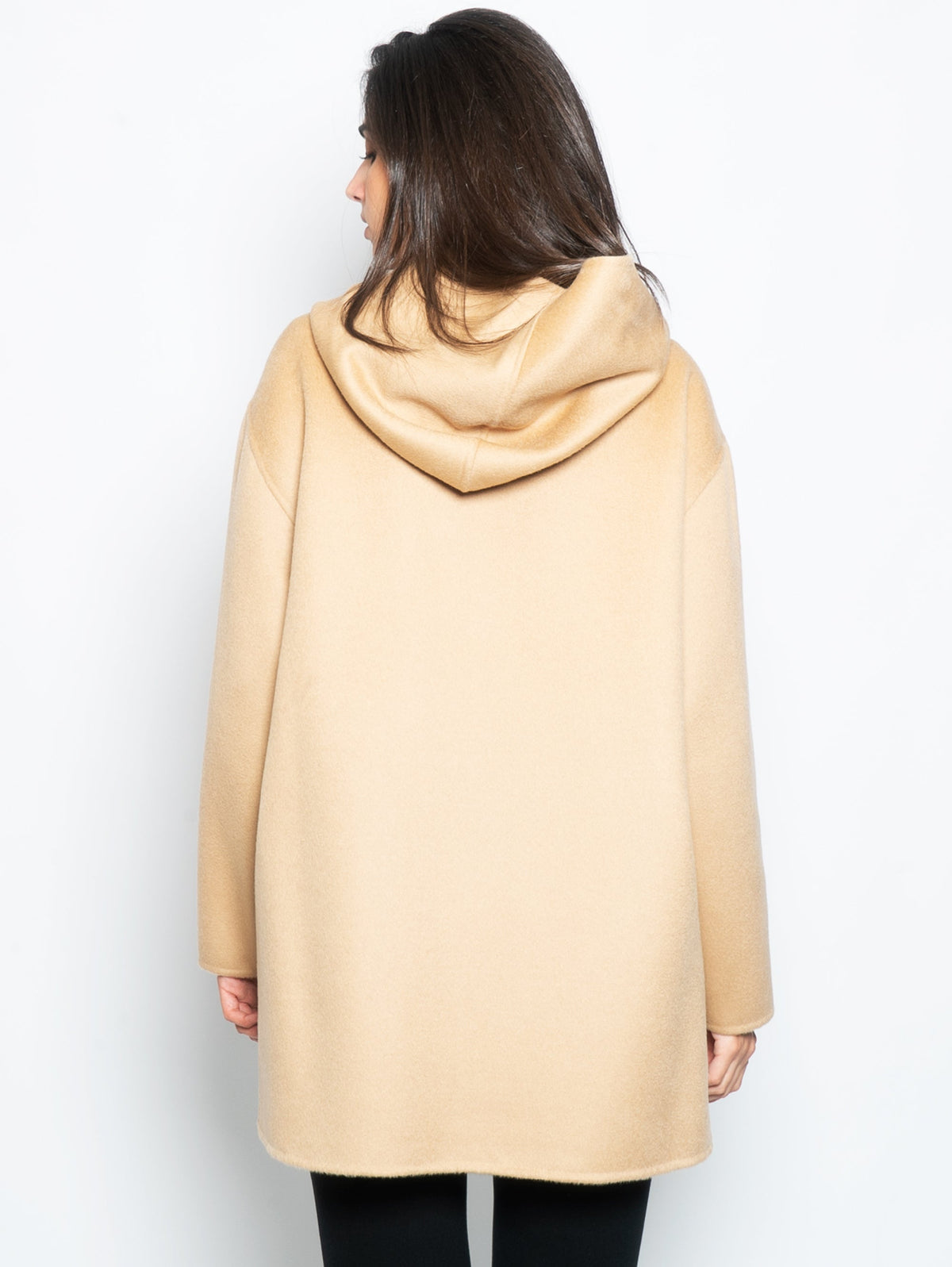 2026 New Arrival Cappotto con Zip in Panno di Lana Beige