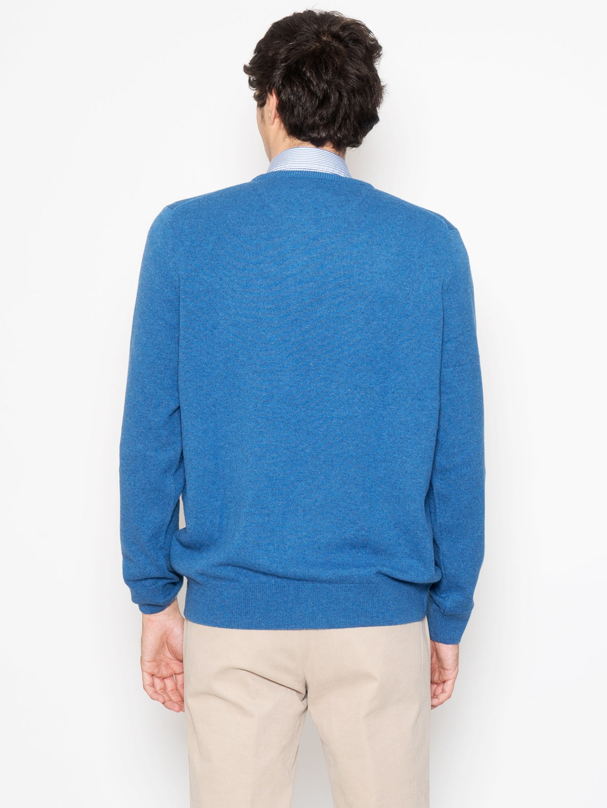 2026 New Arrival Maglia Girocollo in Lana Blu Chiaro