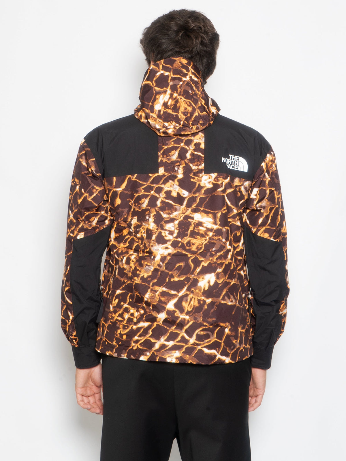 2026 New Arrival Giacca con Cappuccio Retro Mountain Stampa Marrone