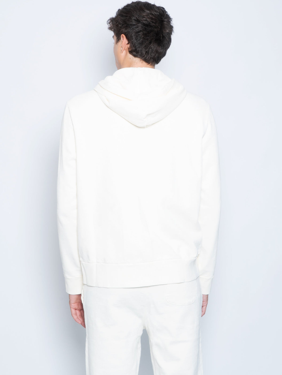 2026 New Arrival Felpa con Cerniera in Spugna Loopback Crema