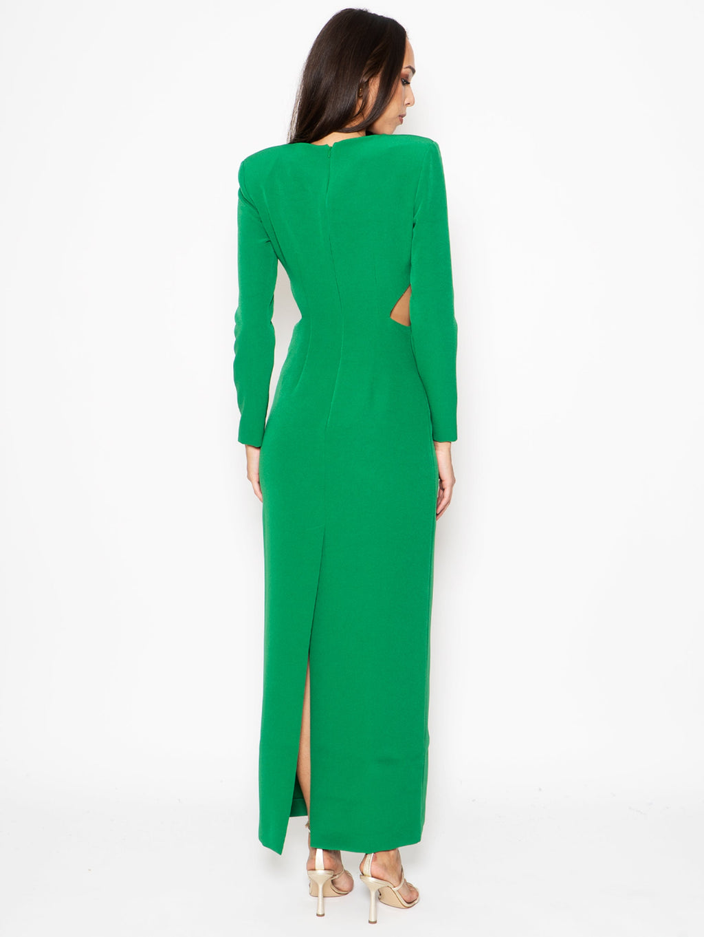 2026 New Arrival Abito Lungo con Dettaglio Cut Out Verde