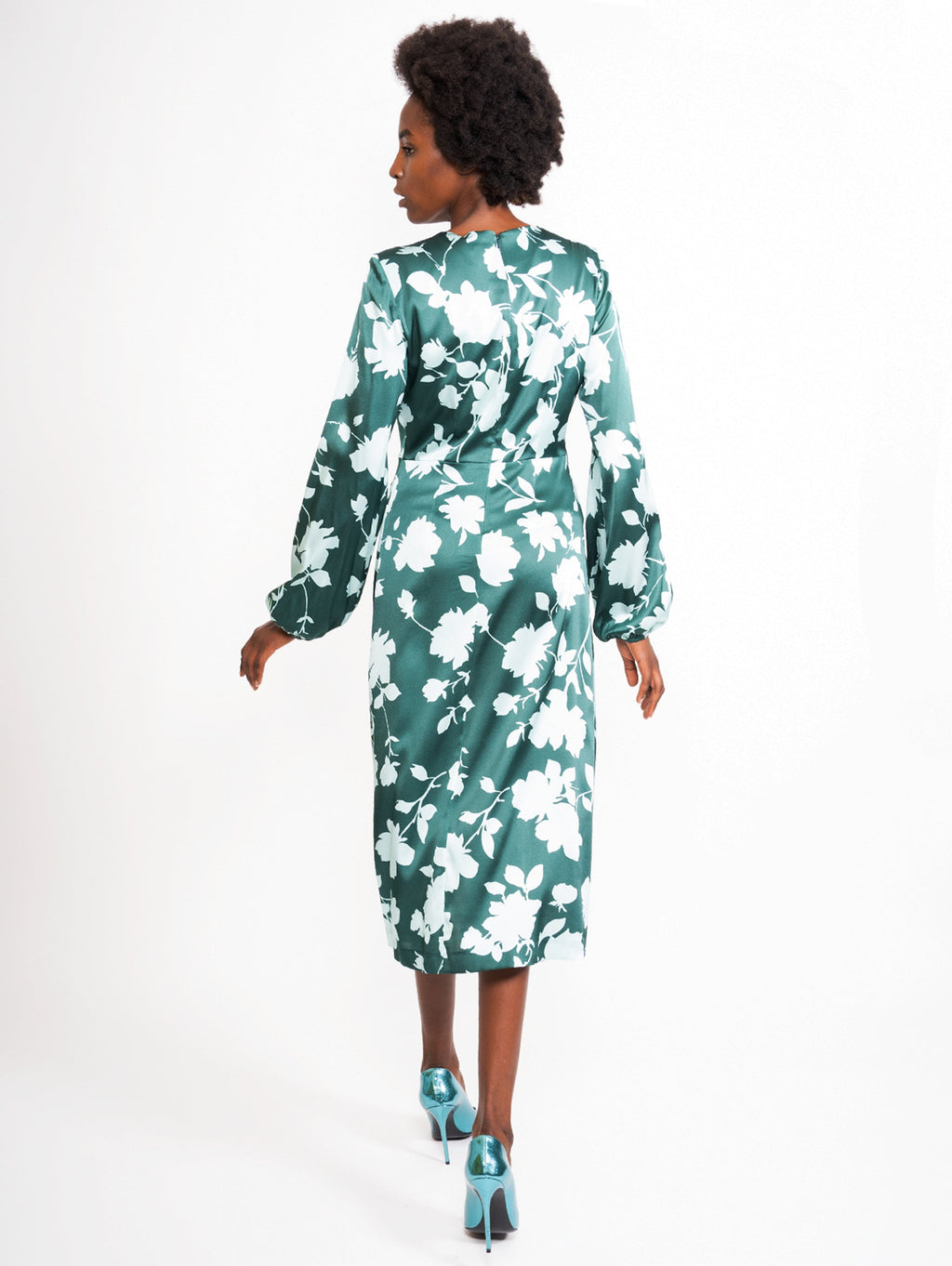 2026 New Arrival Abito Longuette con Dettaglio Cut Out Verde