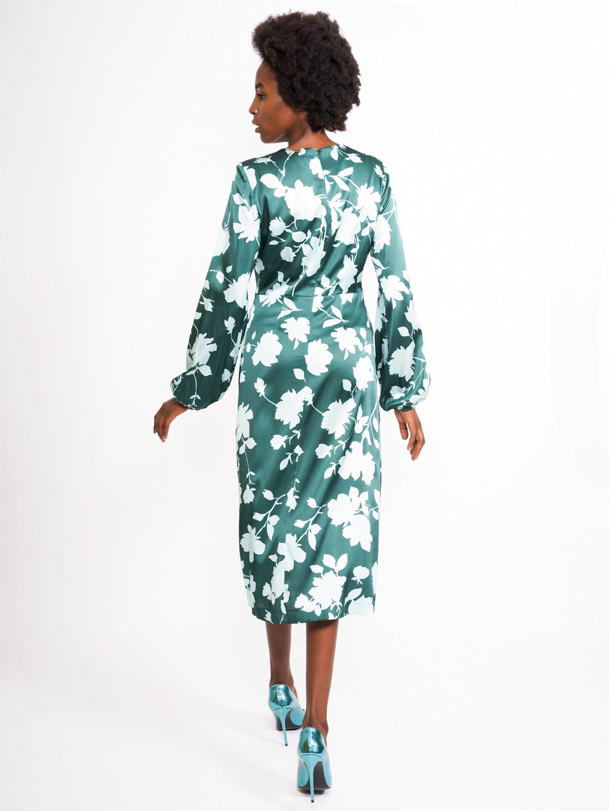 2026 New Arrival Abito Longuette con Dettaglio Cut Out Verde