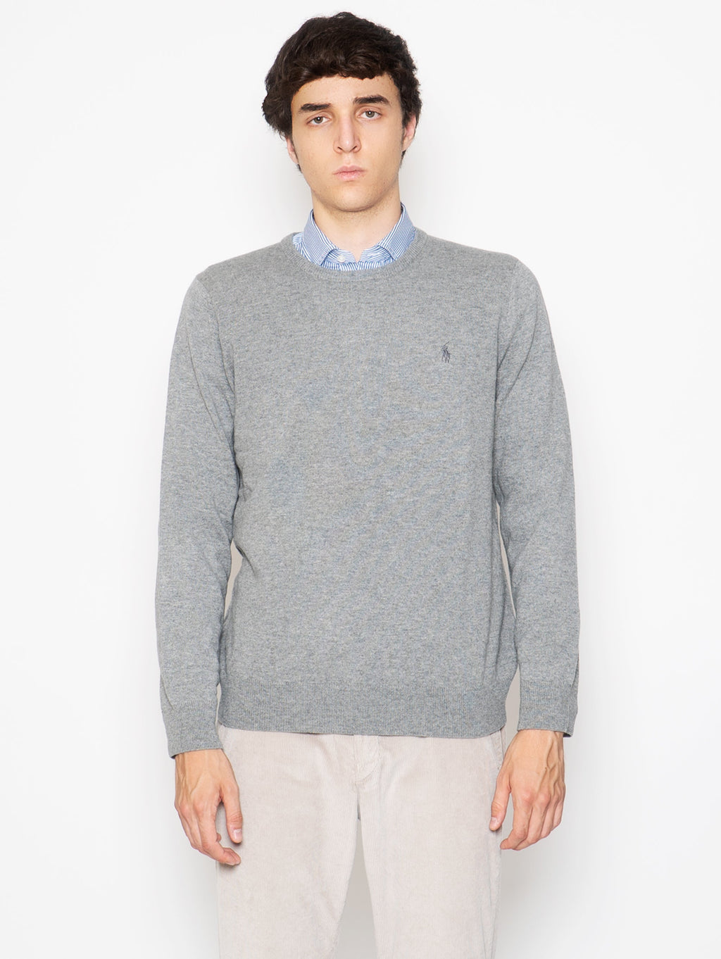2026 New Arrival Maglia Girocollo in Lana Grigio