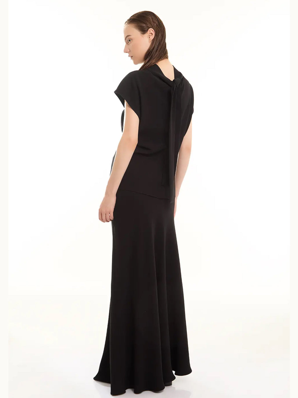 2026 New Arrival Blusa con Cannello e Fiocco Nero