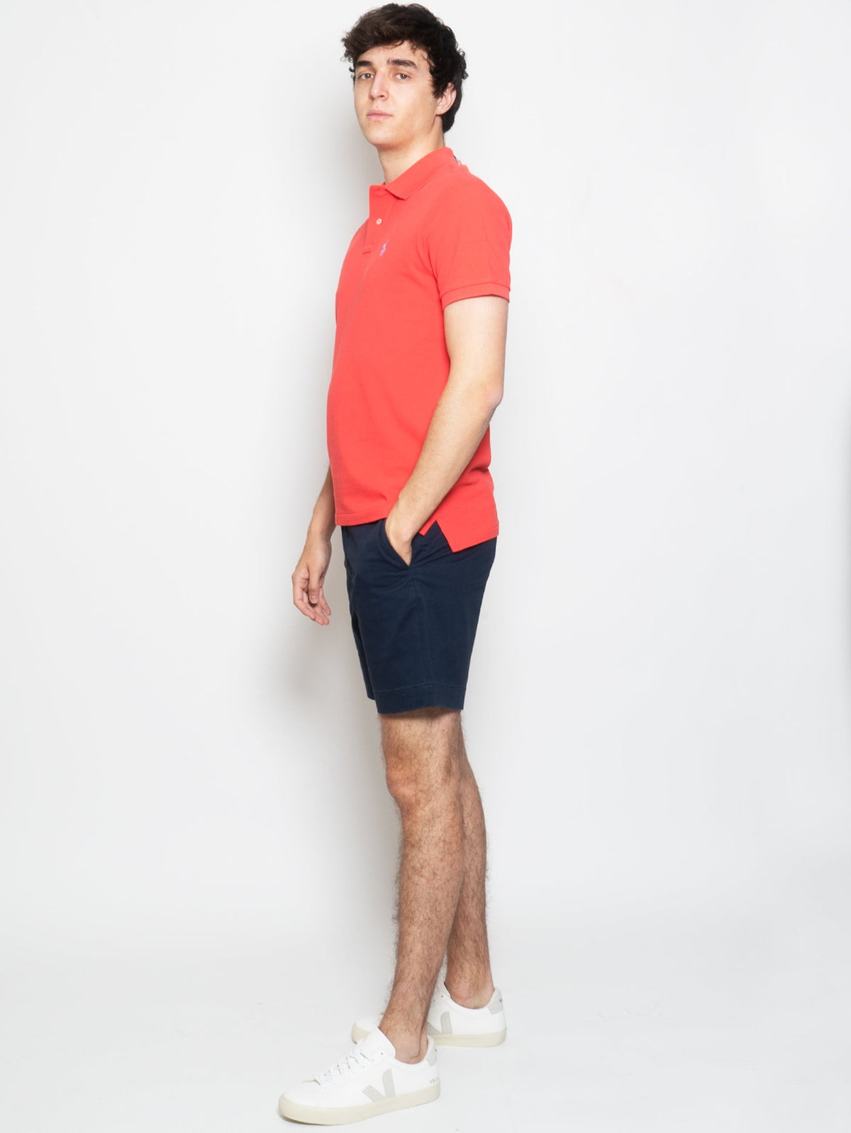2026 New Arrival Short in Cotone Straight-Fit Blu