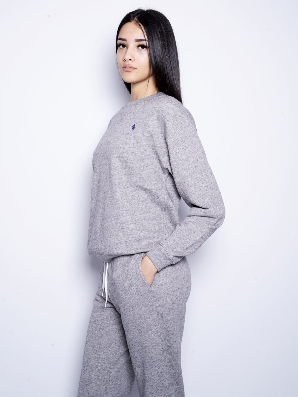 2026 New Arrival Felpa Girocollo in Cotone Loopback Grigio