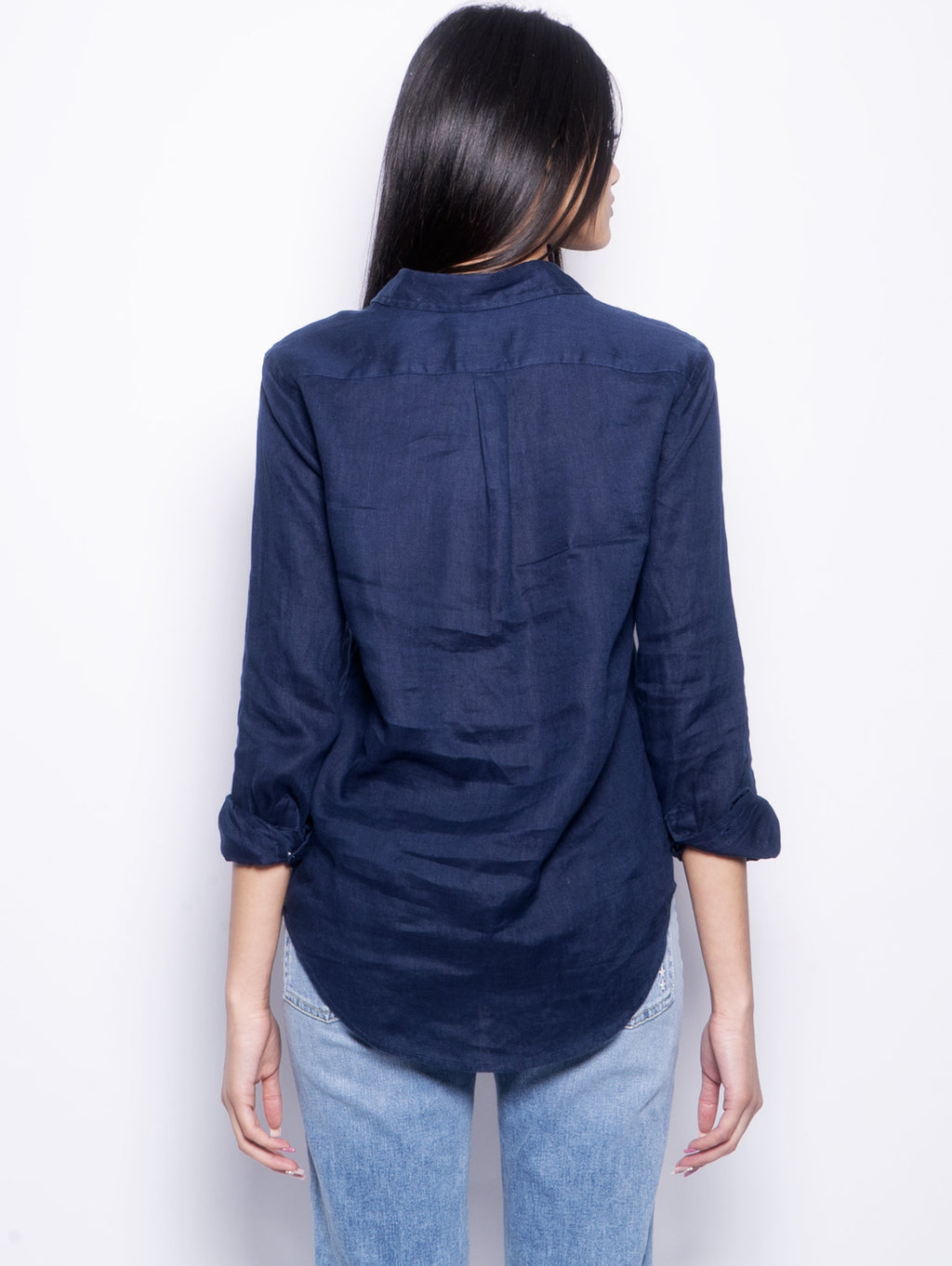 2026 New Arrival Camicia in Lino Over Blu