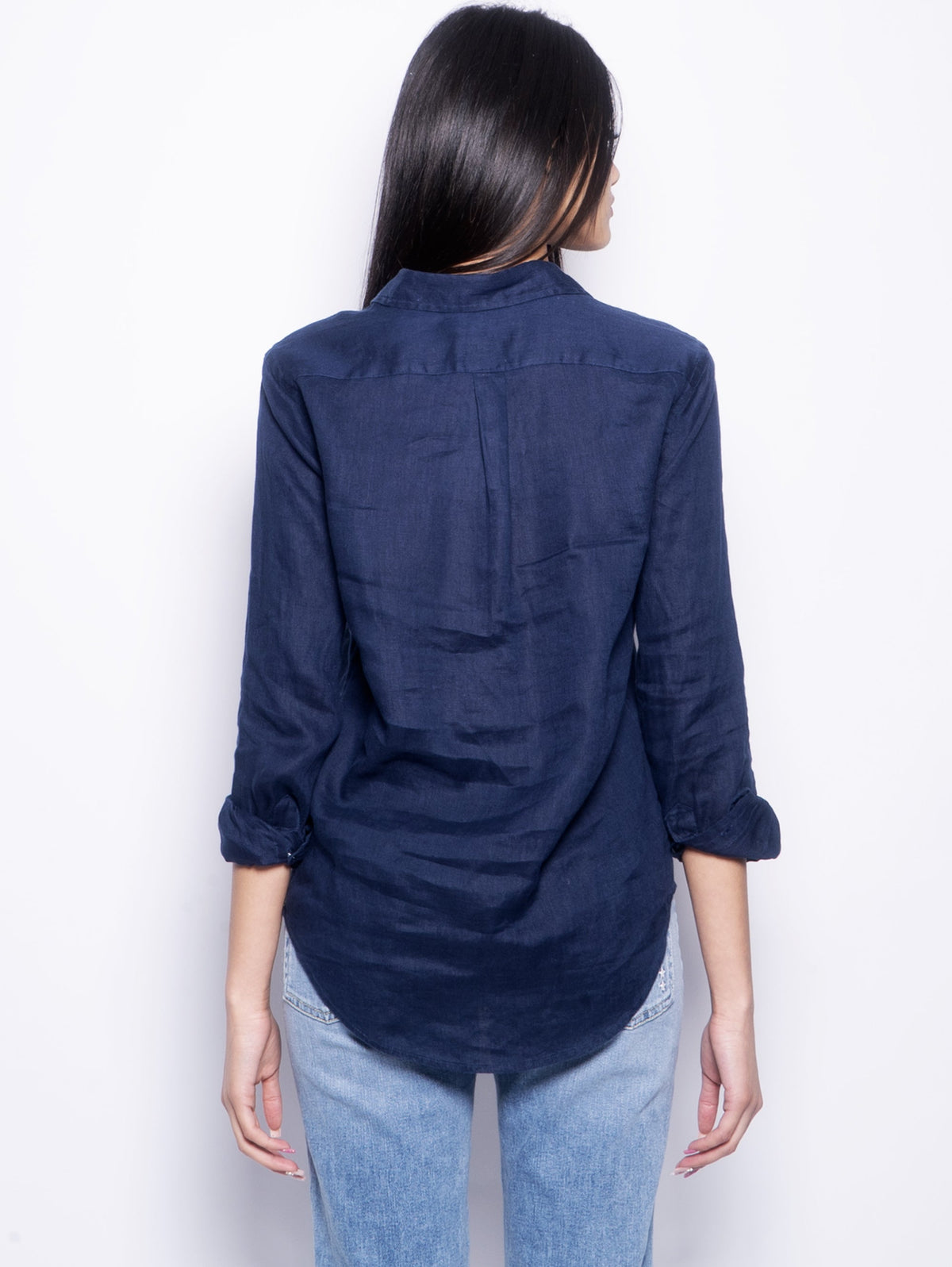2026 New Arrival Camicia in Lino Over Blu