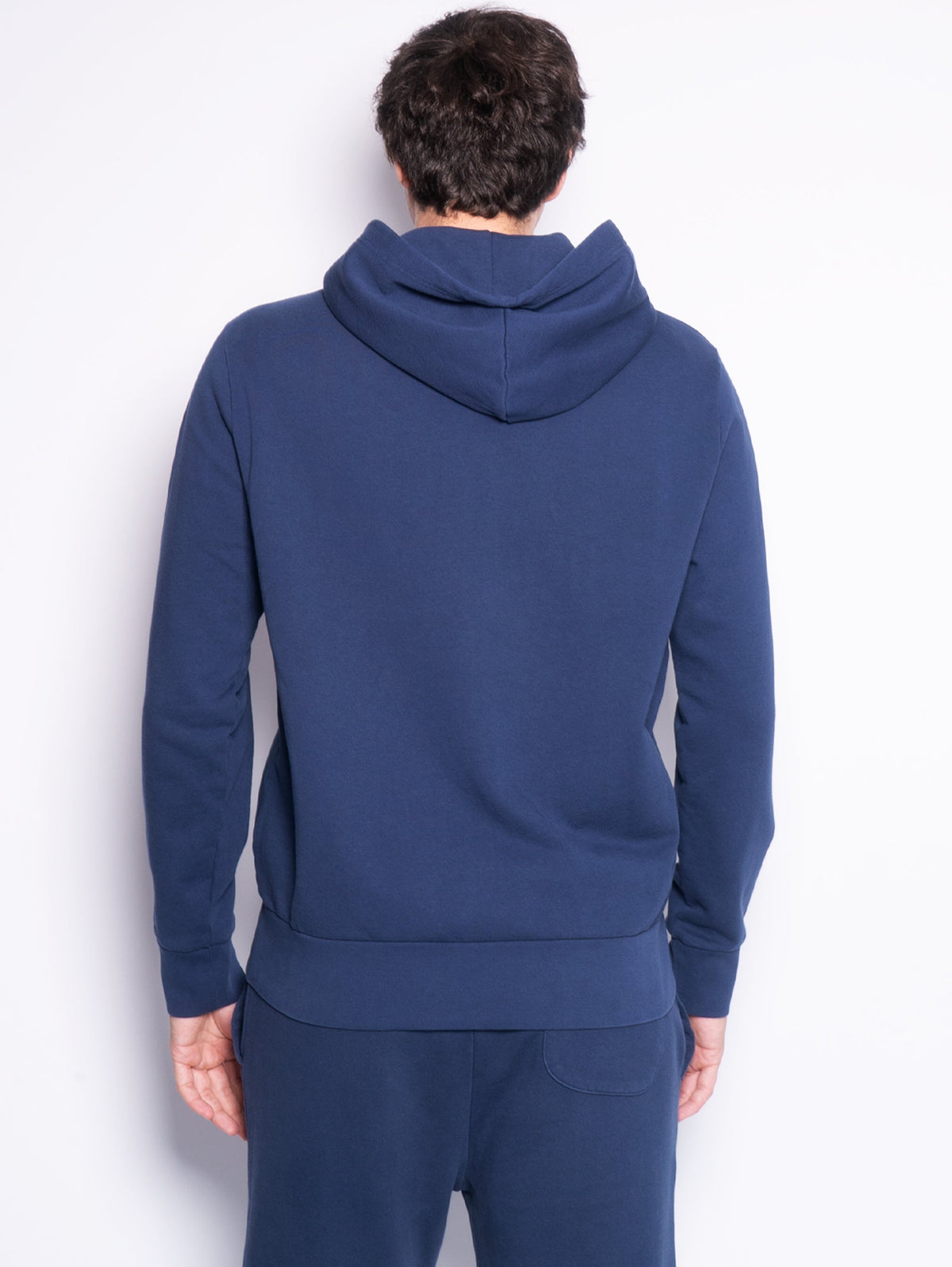 2026 New Arrival Felpa con Cerniera in Spugna Loopback Blu