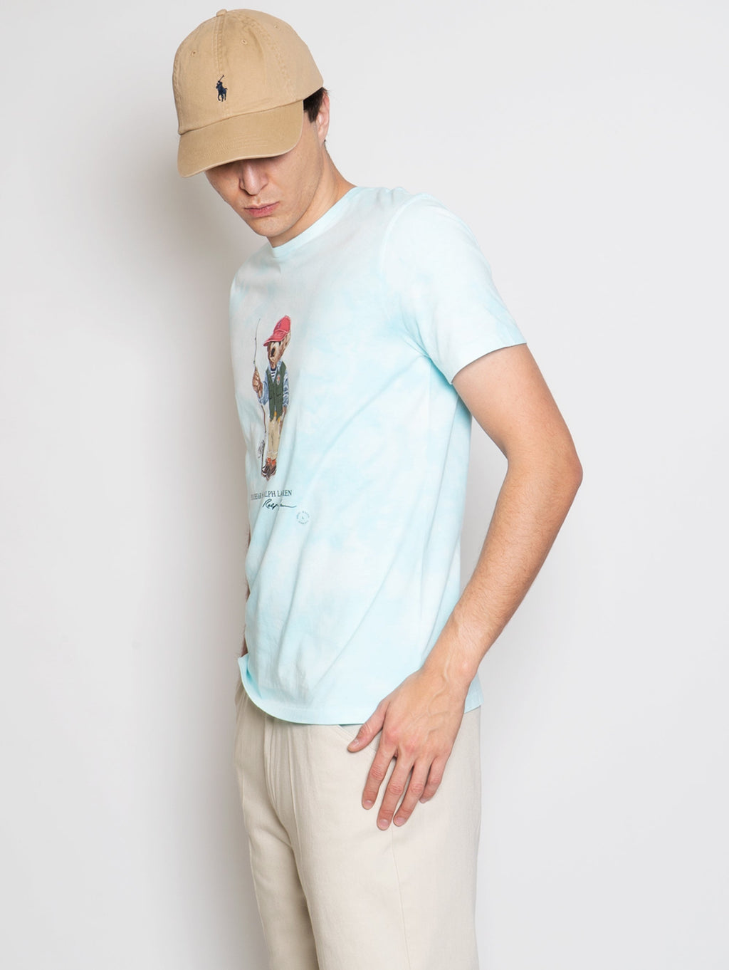 2026 New Arrival T-shirt Tie-Dye con Polo Bear Blu