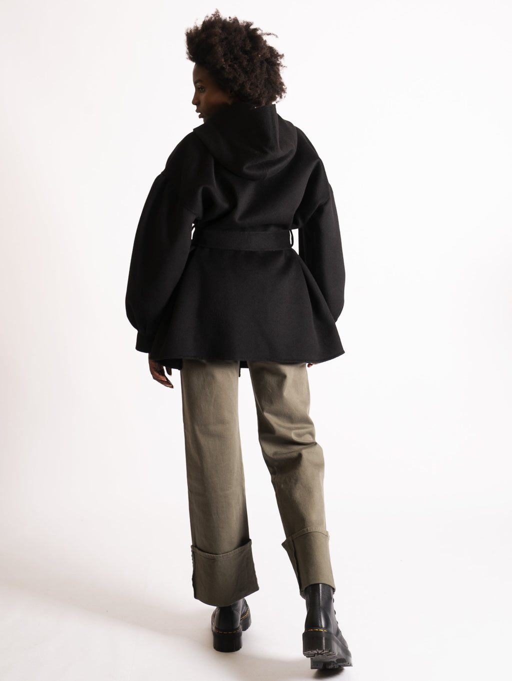 2026 New Arrival Parka in Doppio di Lana Nero