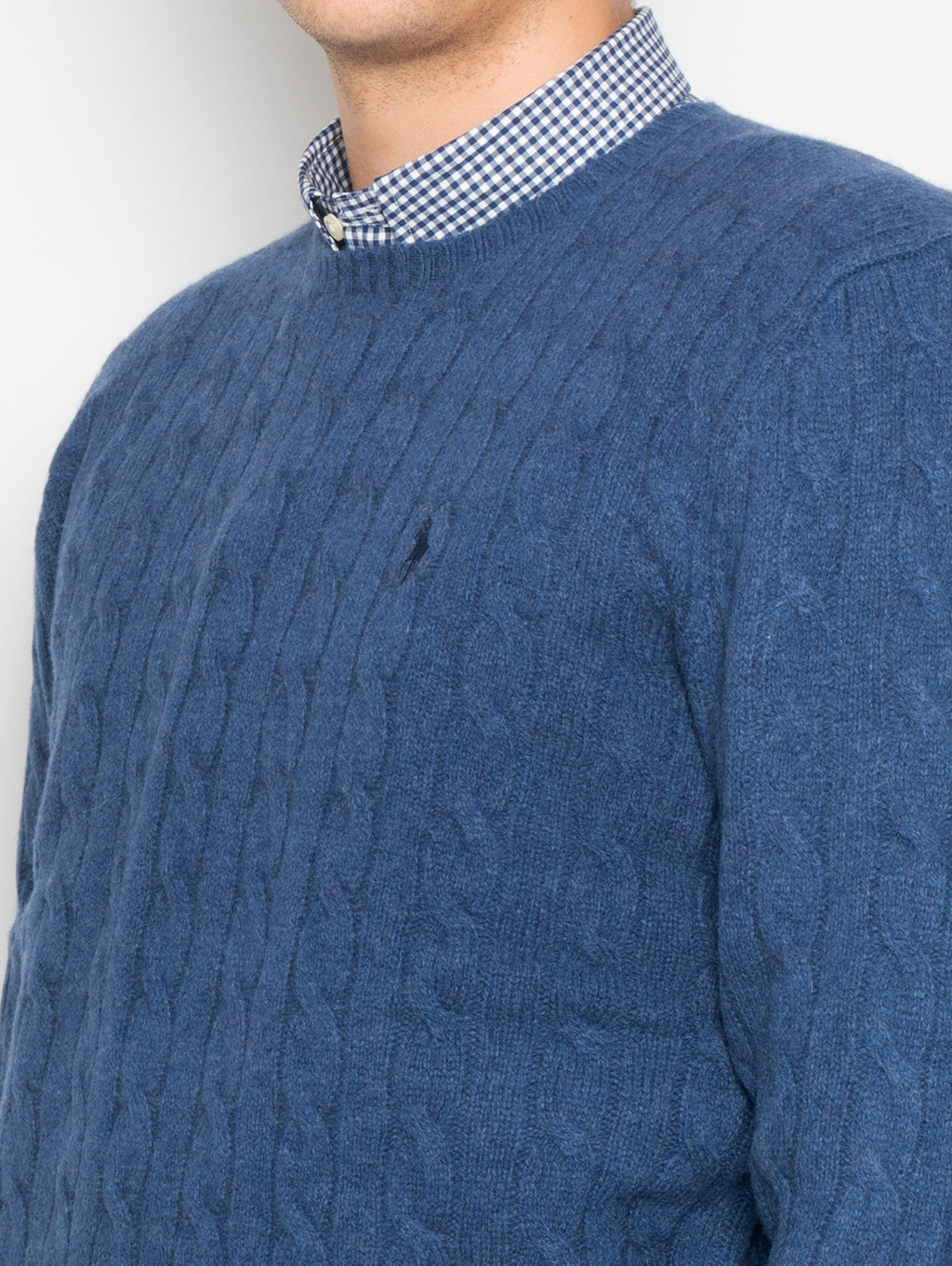 2026 New Arrival Maglia a Trecce Blu Chiaro