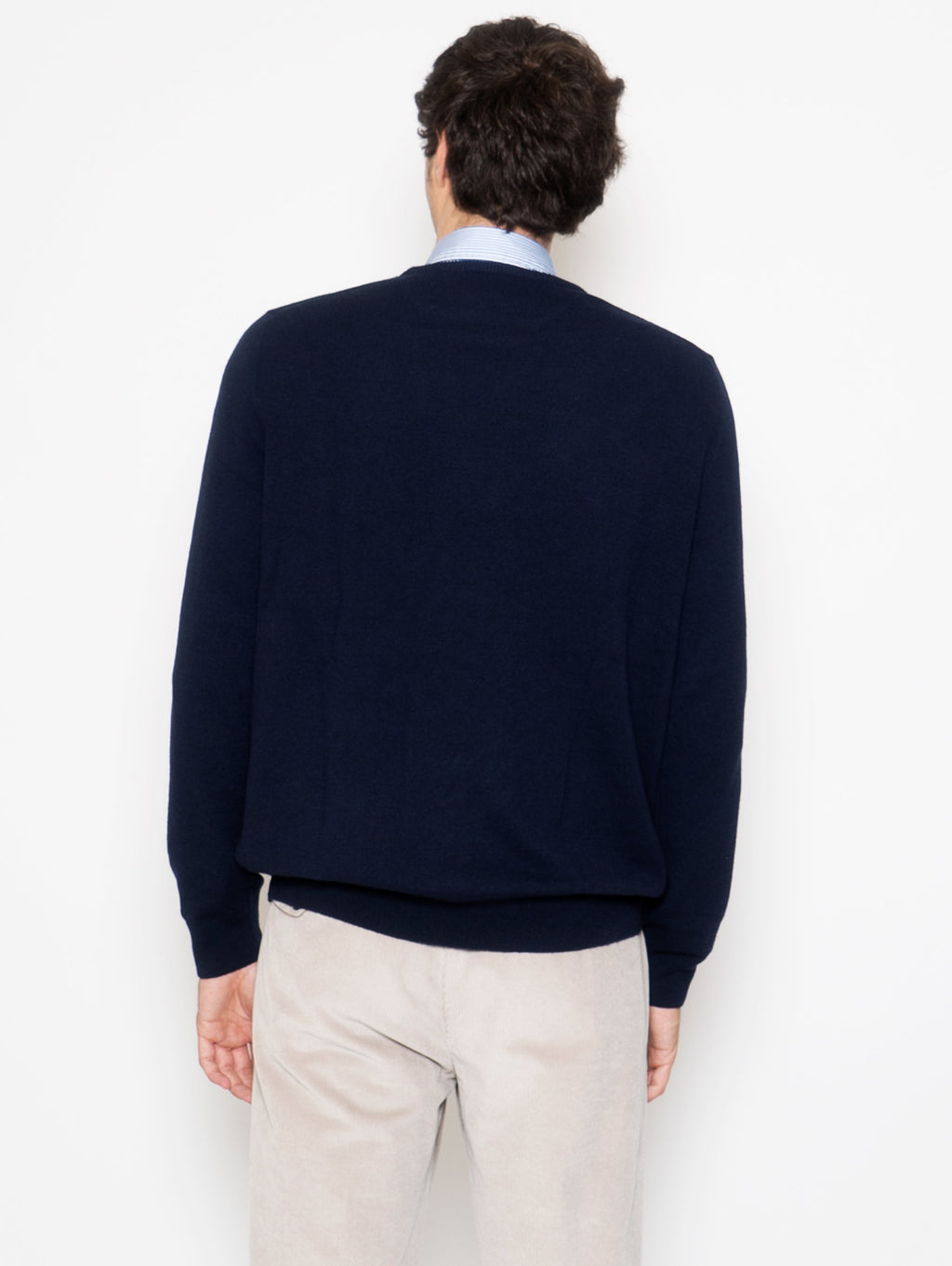2026 New Arrival Maglia Girocollo in Lana Blu Navy