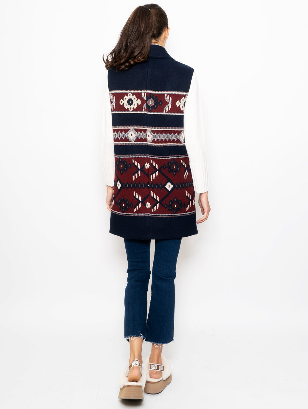 2026 New Arrival Cappotto Smanicato Jacquard Multicolor
