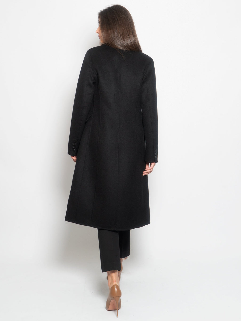 2026 New Arrival Cappotto Doppio Petto in Lana Nero