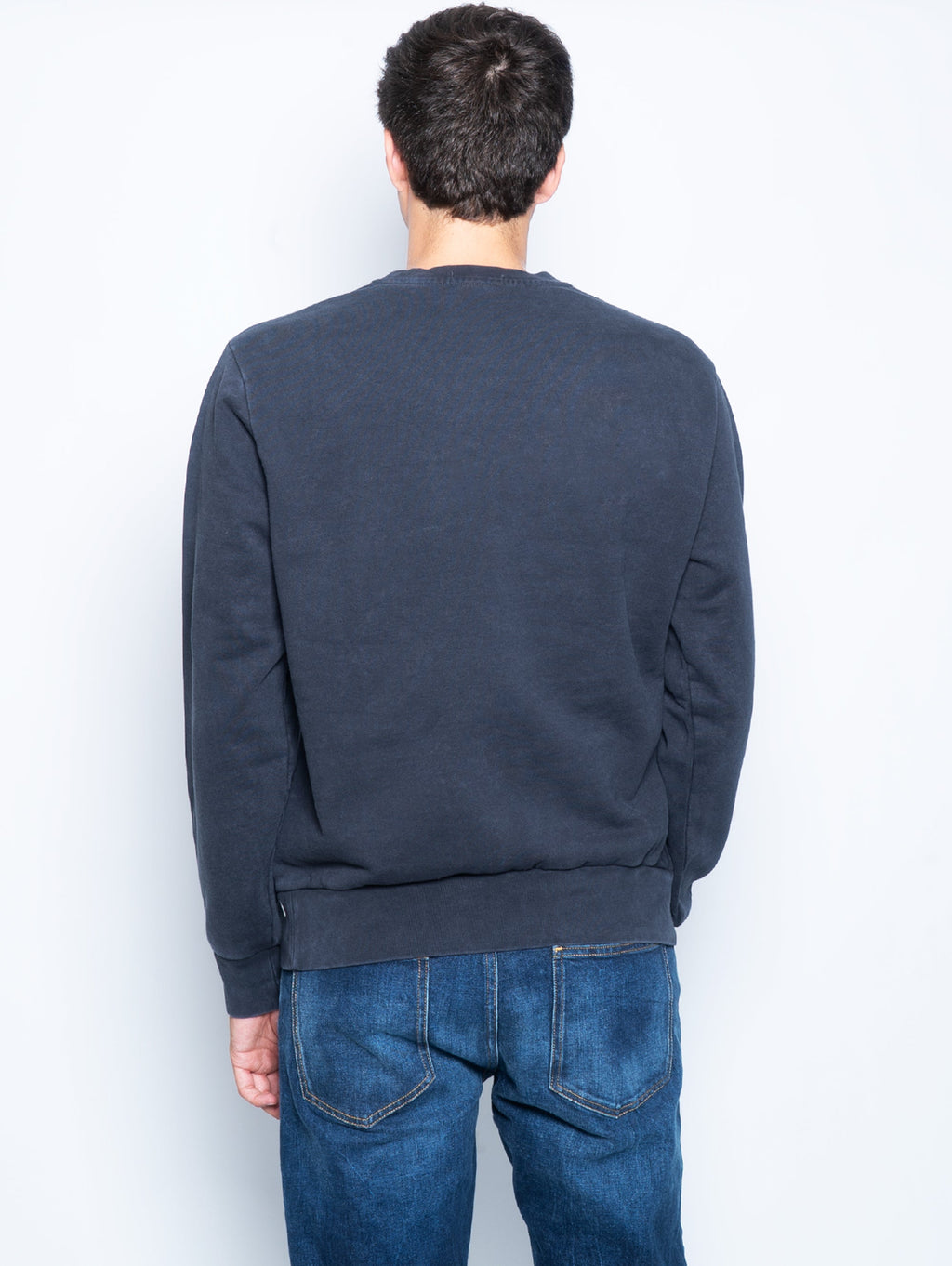 2026 New Arrival Felpa Girocollo in Cotone Loopback Nero