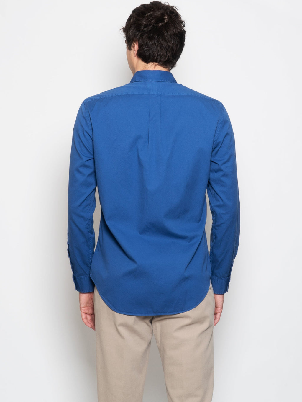 2026 New Arrival Camicia Slim Fit in Twill di Cotone Blu Royal
