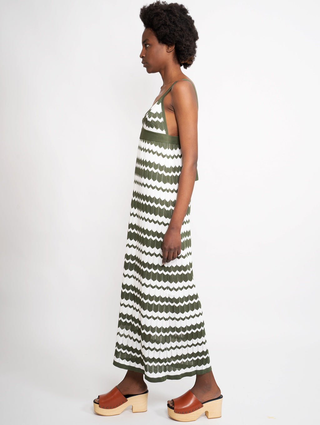 2026 New Arrival Abito Scollo a V Fantasia Verde